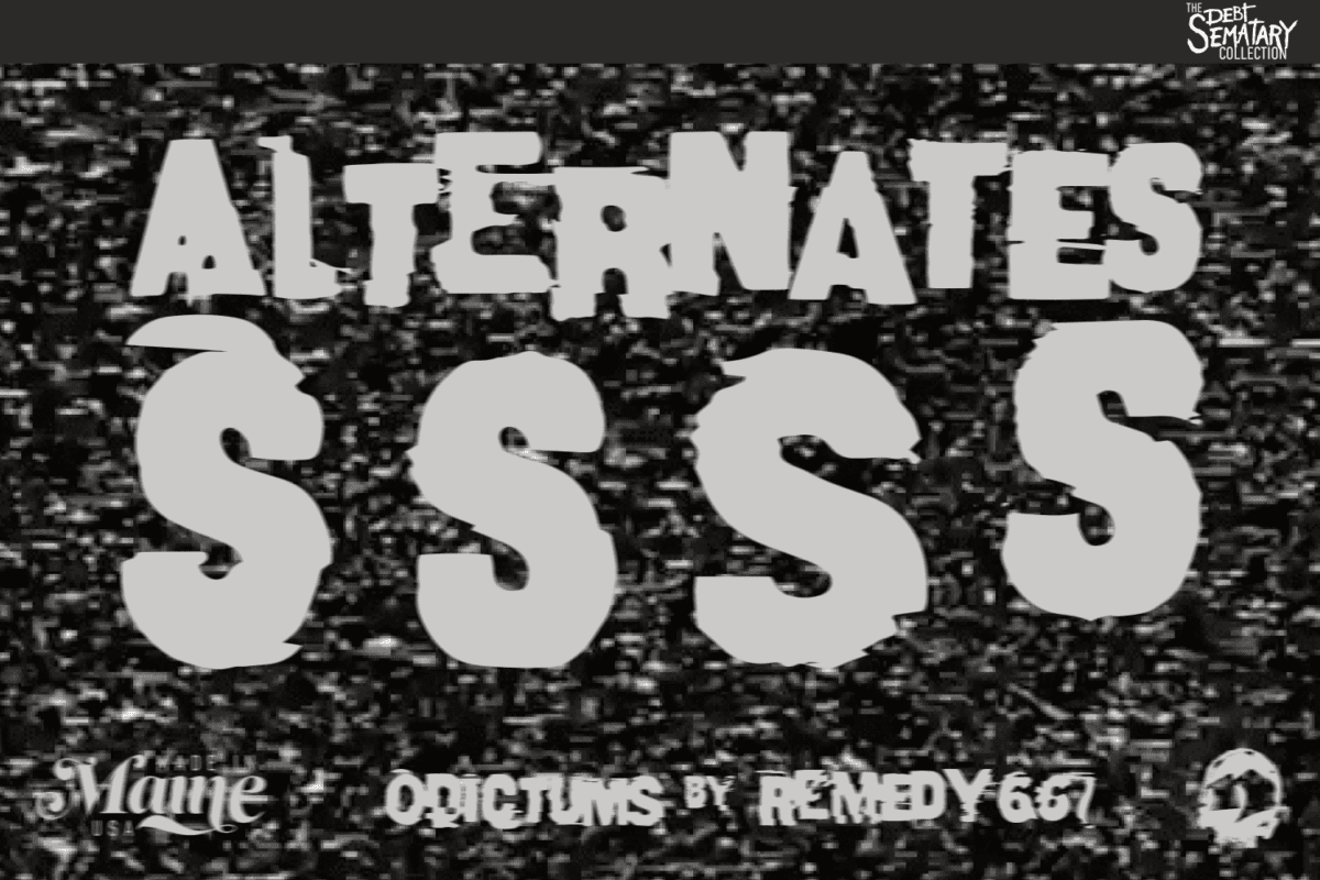 Remedy667 Presents Odictums A VHS Inspired Horror Font Includes Multiple Alternates