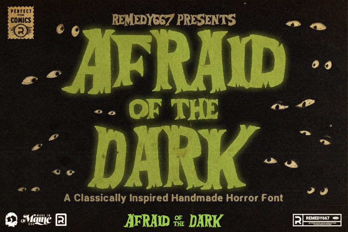 Afraid of the Dark - A Classically Inspired Handmade Horror Font from Remedy667