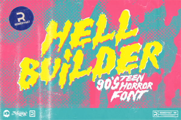 Hell Builder - 90's Teen Horror Font from Remedy667