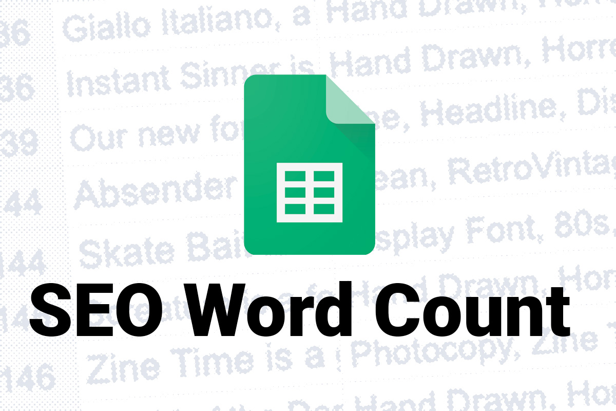 Counting in Google Sheets for SEO