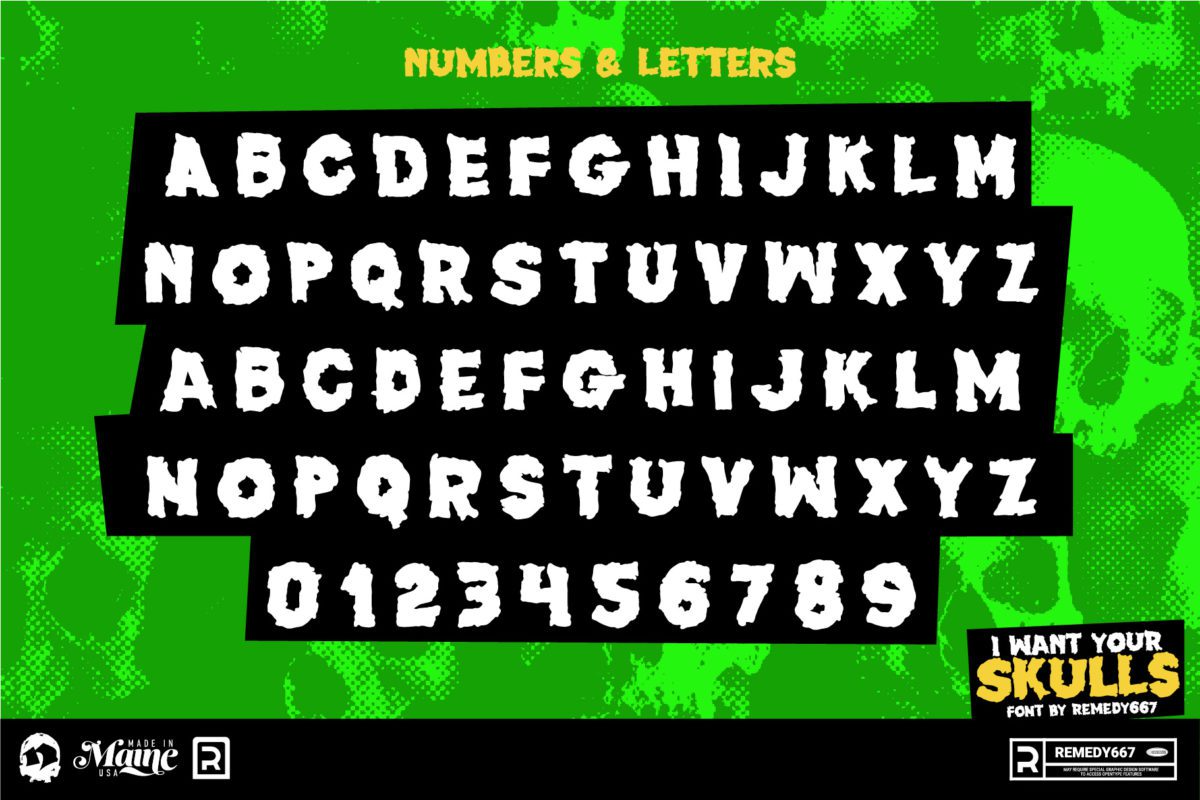 I Want Your Skulls Font by Remedy667