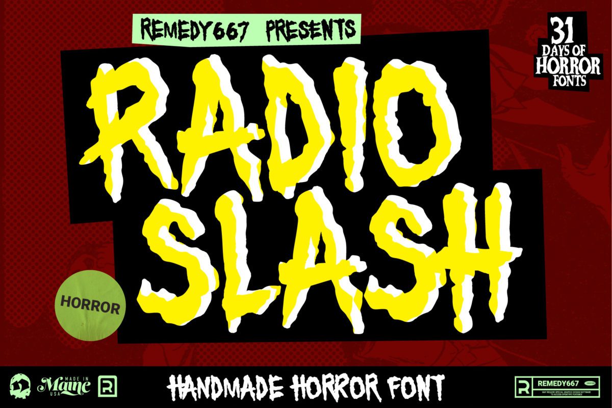 Radio Slash font by Remey667