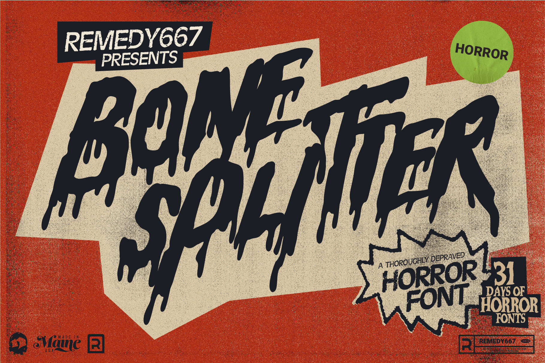 Bone Splitter - Drippy Horror Blood Font by Remedy667