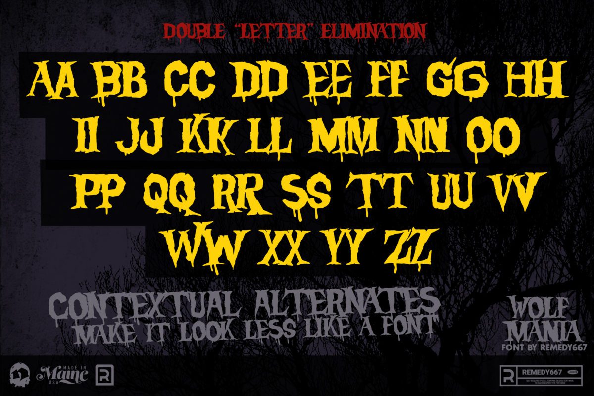 Wolf Mania - Horror Font by Remedy667