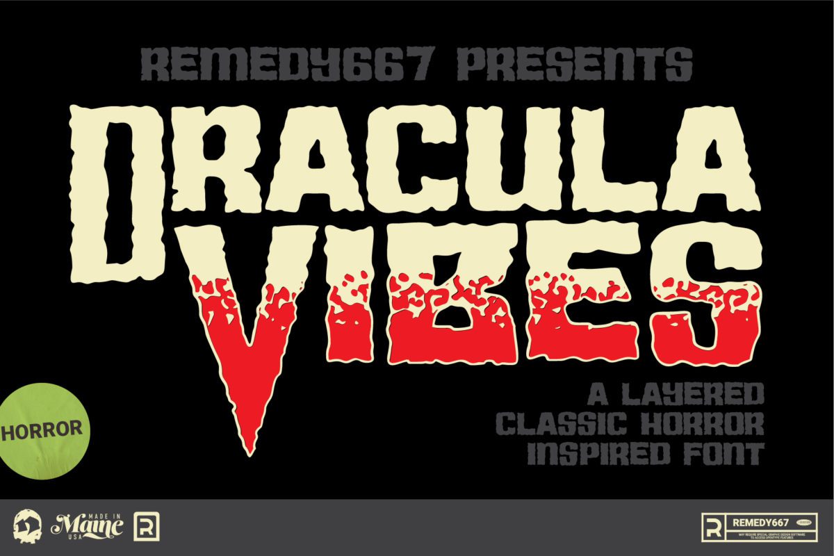 Dracula Vibes - Layered Classic Horror Font by Remedy667