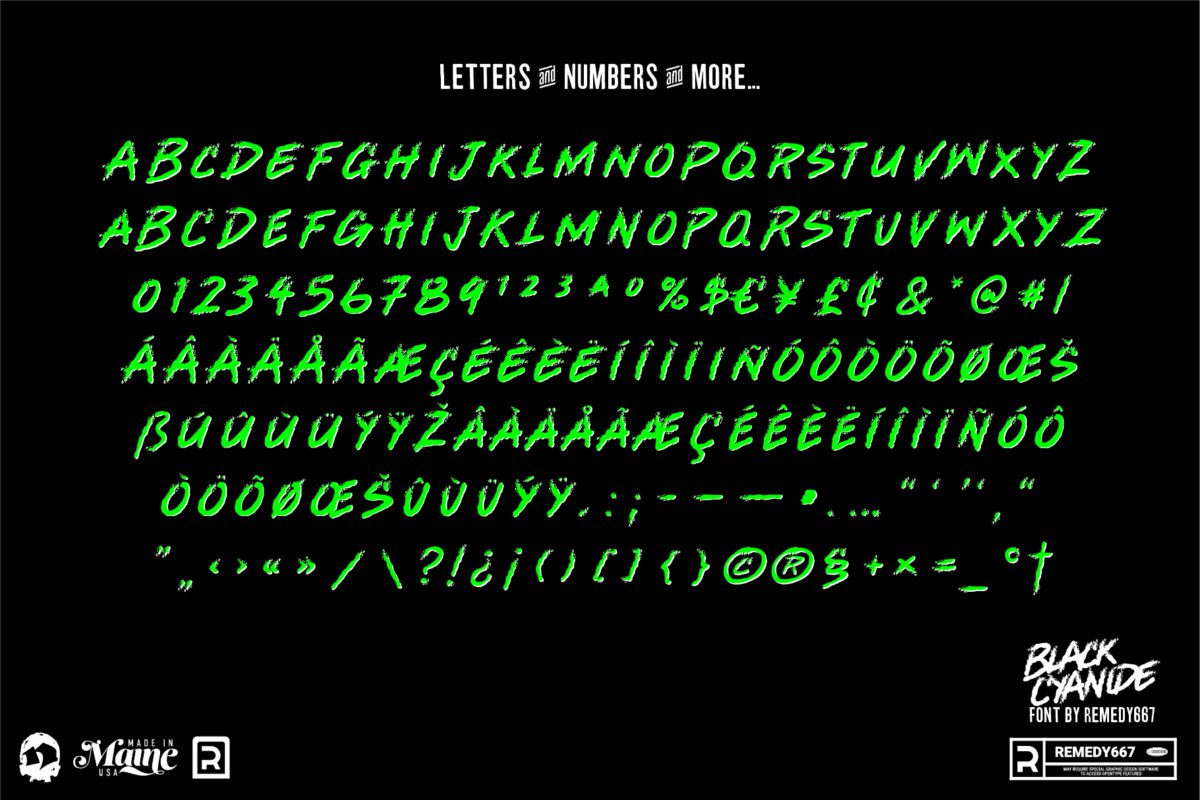 Black Cyanide - Comic Horror Typeface by Remedy667