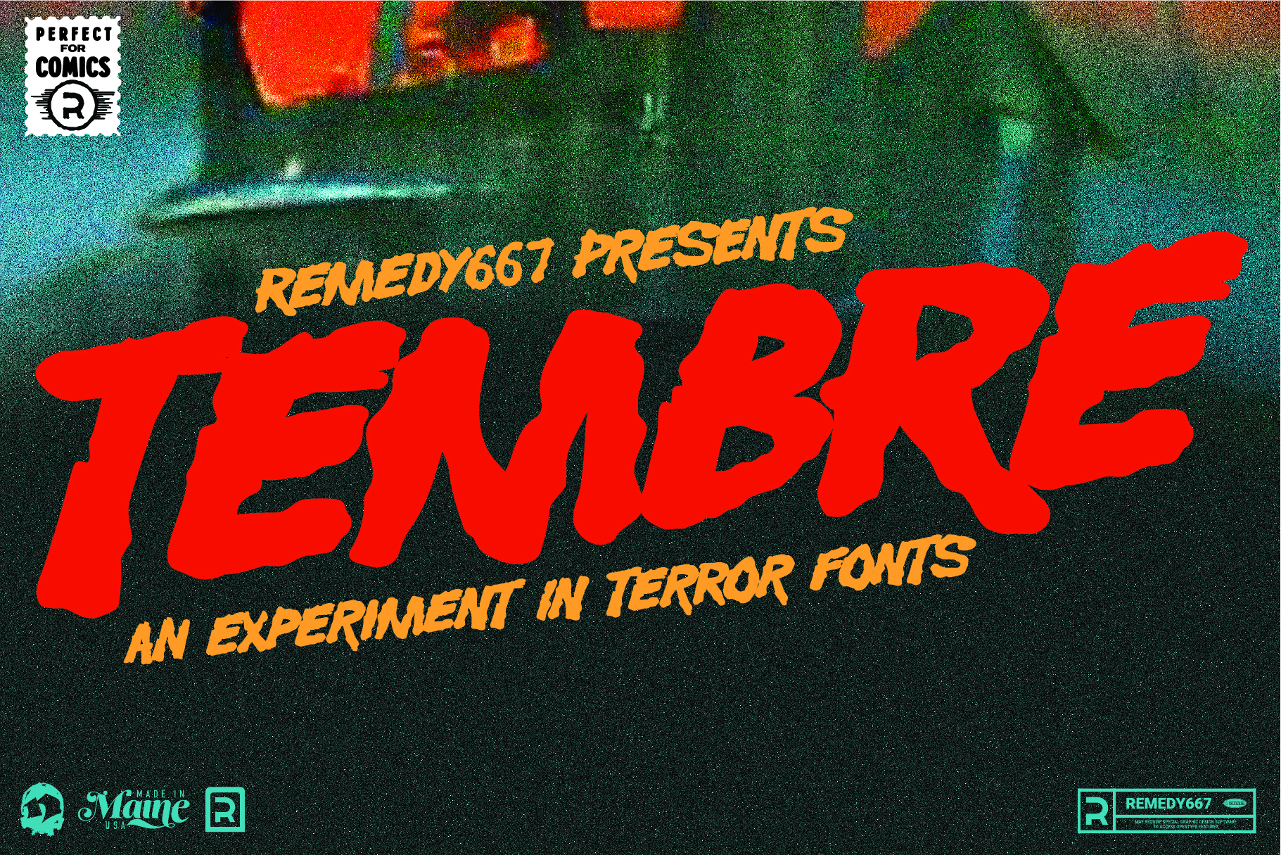 Remedy667 Tembre Experiment in Terror Font The Haunted House Design