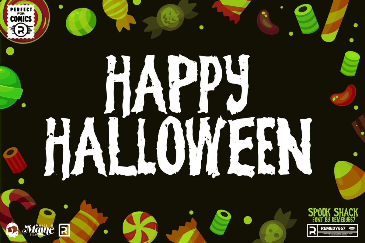 Remedy667 Spook Shack Horror Font Happy Halloween