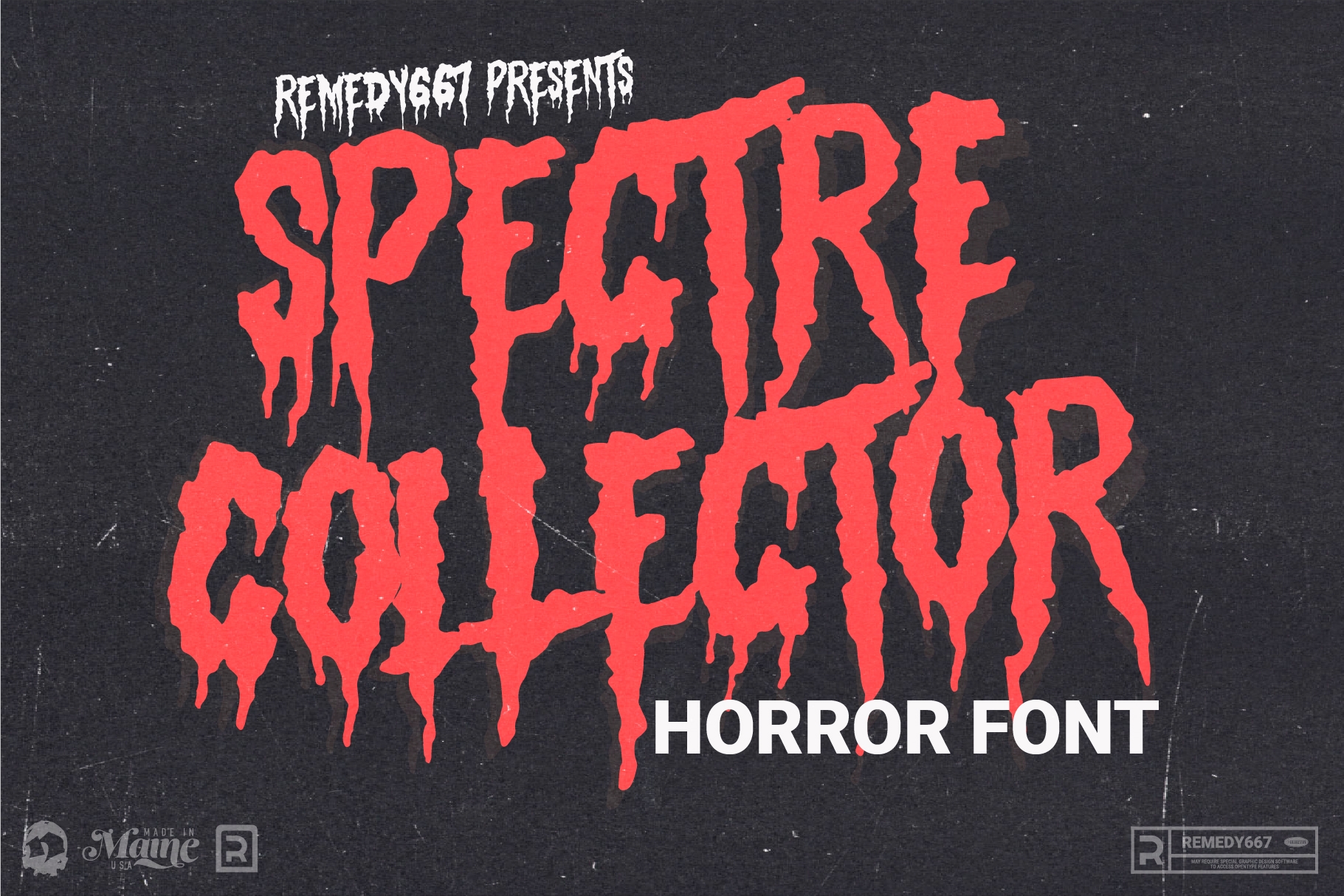 Remedy667 Spectre Collector Creepy Horror Font