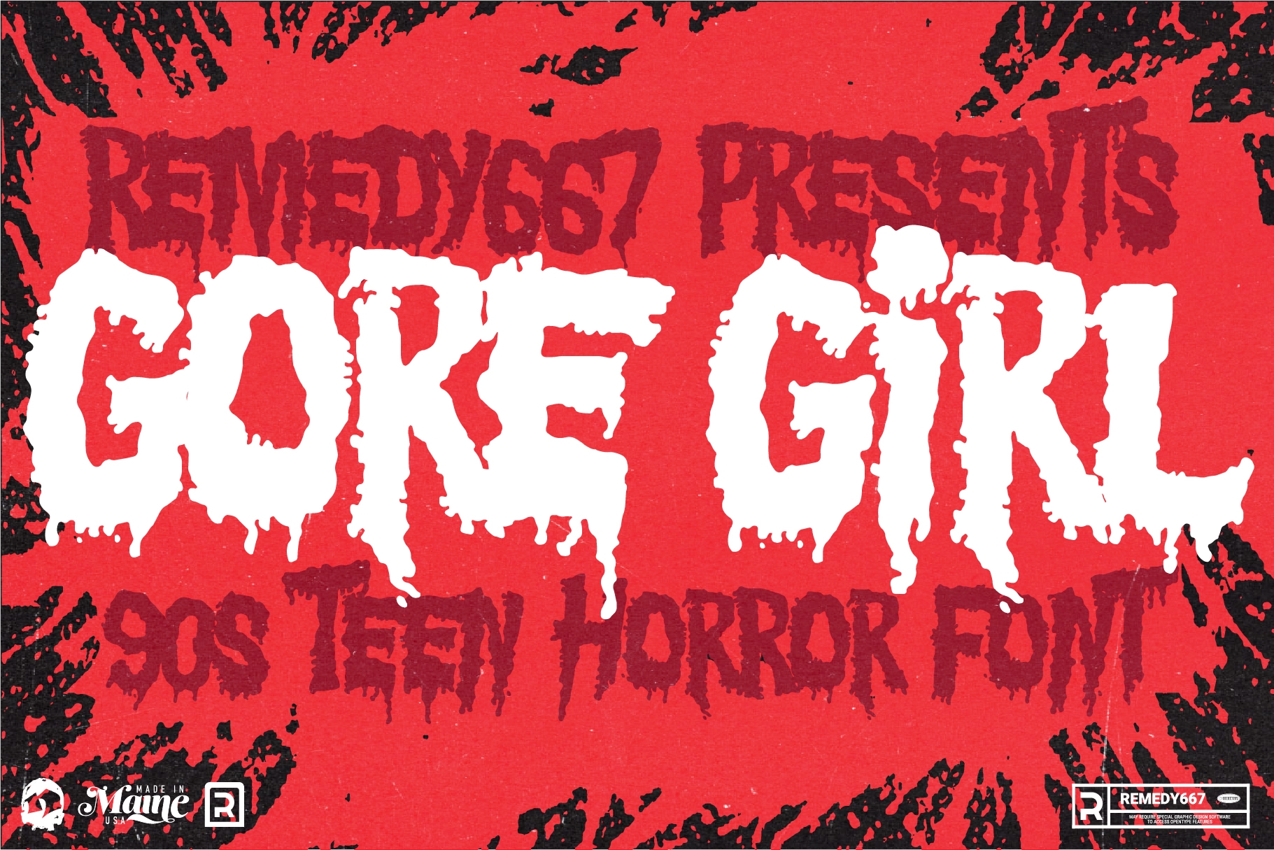 Remedy667 Gore Girl 90s Teen Horror Font