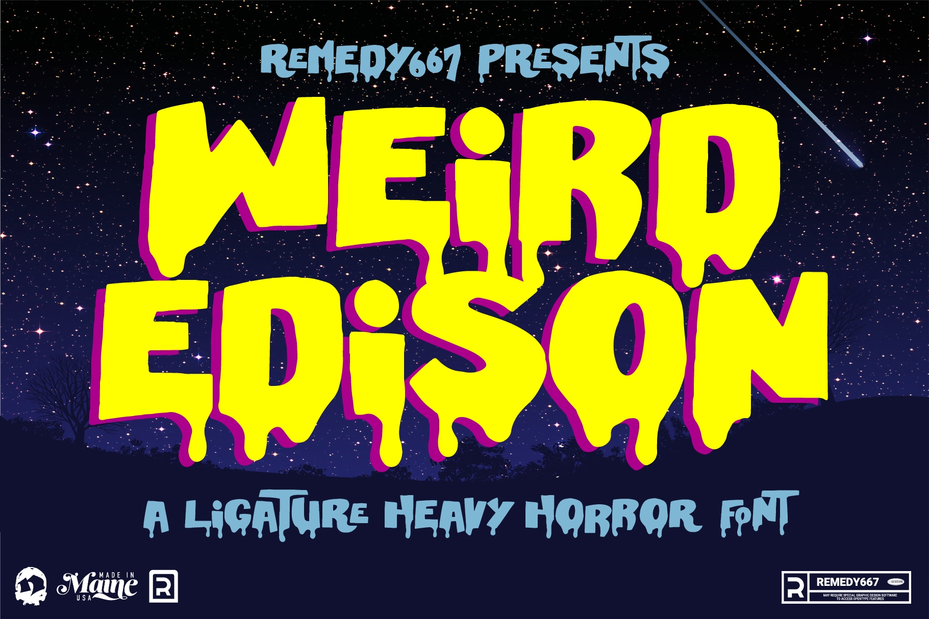 Remedy667 Weird Edison A Ligature Heavy Horror Font