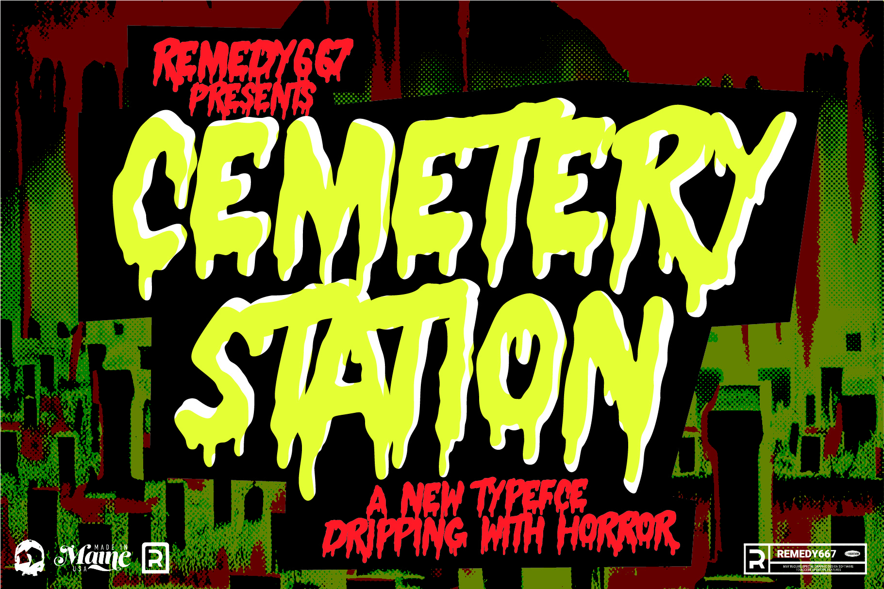 Remedy667 Cemetery Station A New Typeface Dripping with Horror