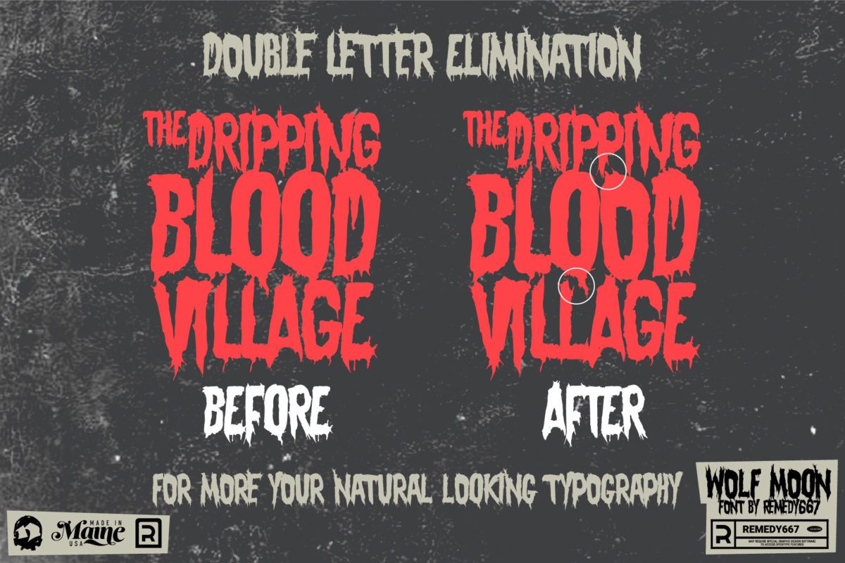 Wolf Moon horror font by Remedy667