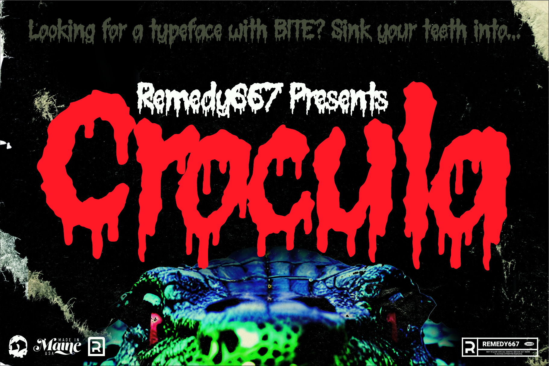 Remedy667 Crocula Dripping Horror Font Looking for a Typeface with Bit?