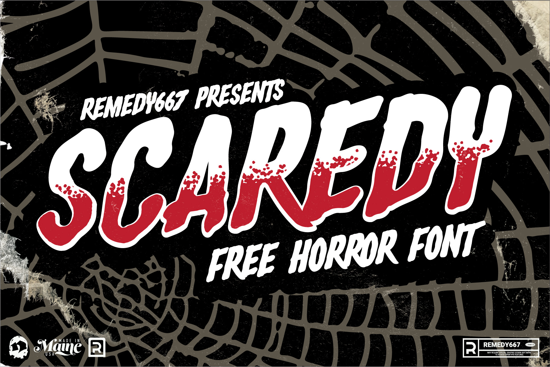 Remedy667 Scaredy Free horror Font