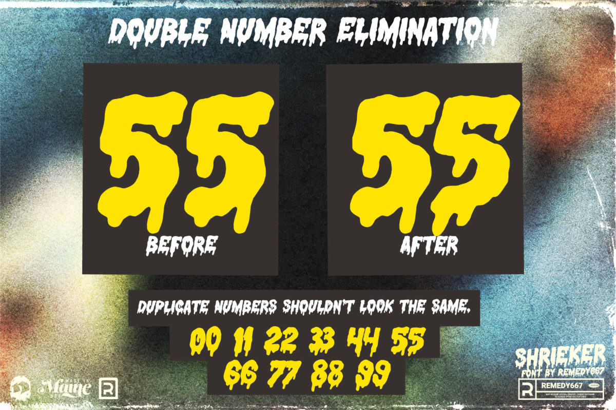 Remedy667 Shrieker Double Number Elimination "Duplicate Numbers Shouldn't Look the Same"