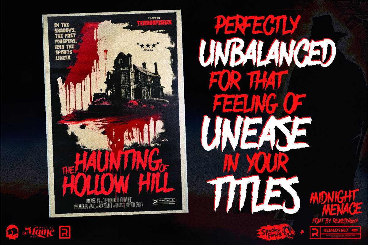 Remedy667 Midnight Menace The Haunting of Hollow Hill Poster "Perfectly Unbalanced for that feeling of Unease in your Titles"