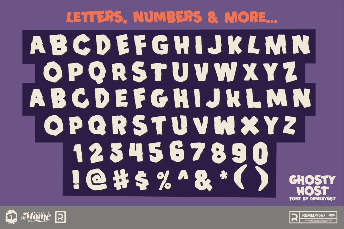 Ghosty Host font by Remedy667 - Letters, Numbers & More…