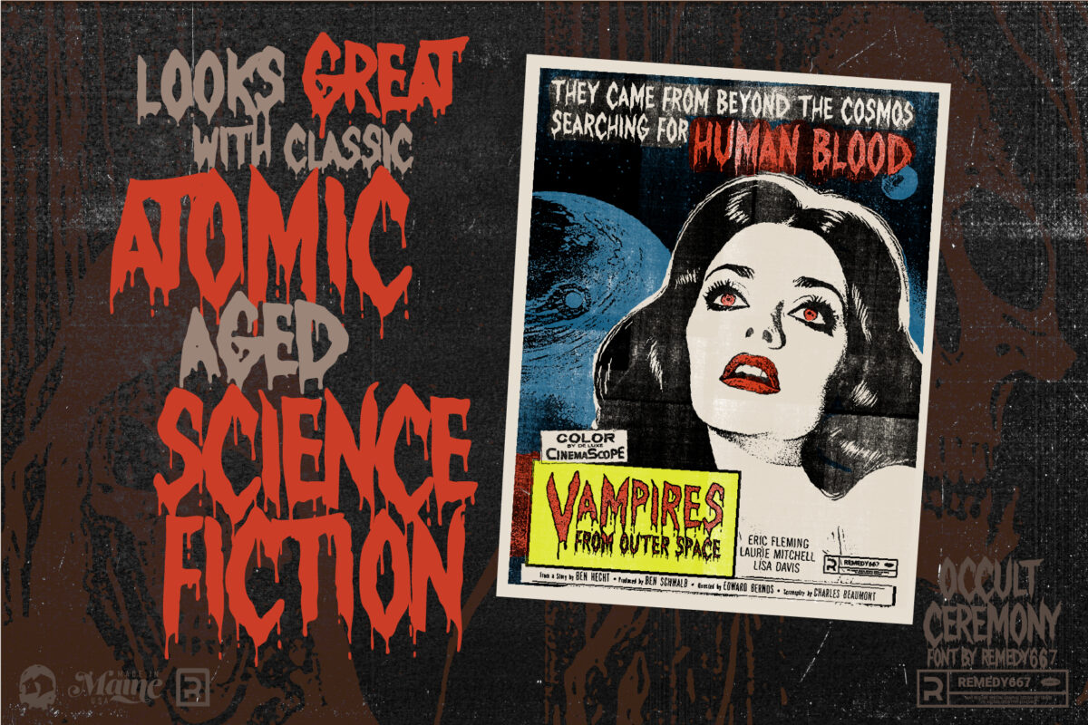 Occult Ceremony - Drippy Horror Font From Remedy667