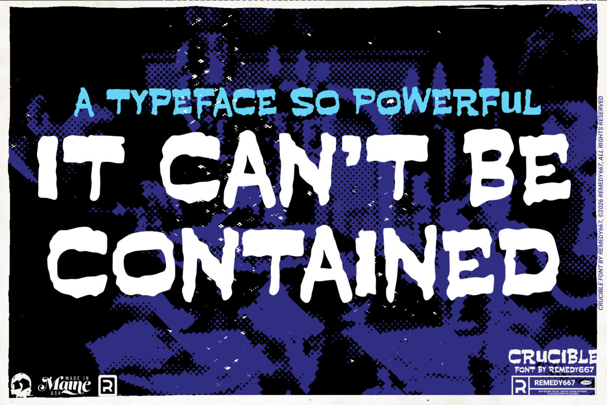 Crucible font by Remedy667 - A Typeface so Powerful, It Can't be Contained