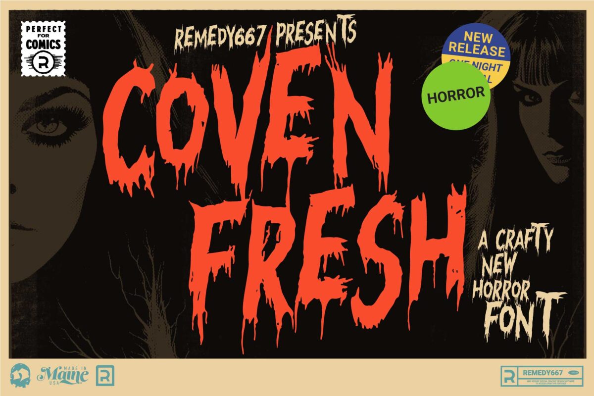 Remedy667 Coven Fresh Font - A Crafty New Horror Font