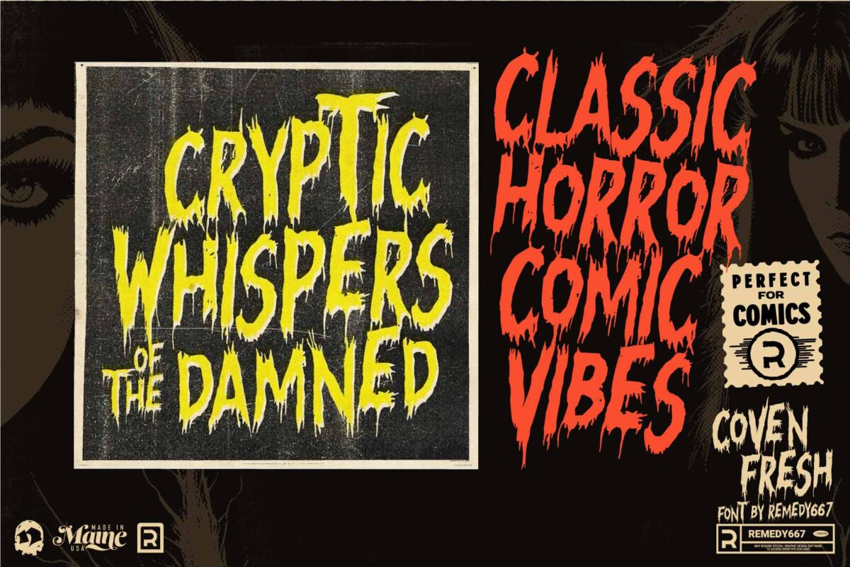 Classic Horror Comic Vibes, "Cryptic Whispers of the Damned" Mockup Artwork