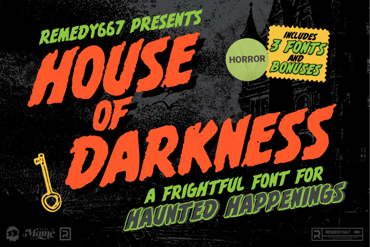 House of Darkness font by Remedy667 - A Frightful Font for Haunted Happenings