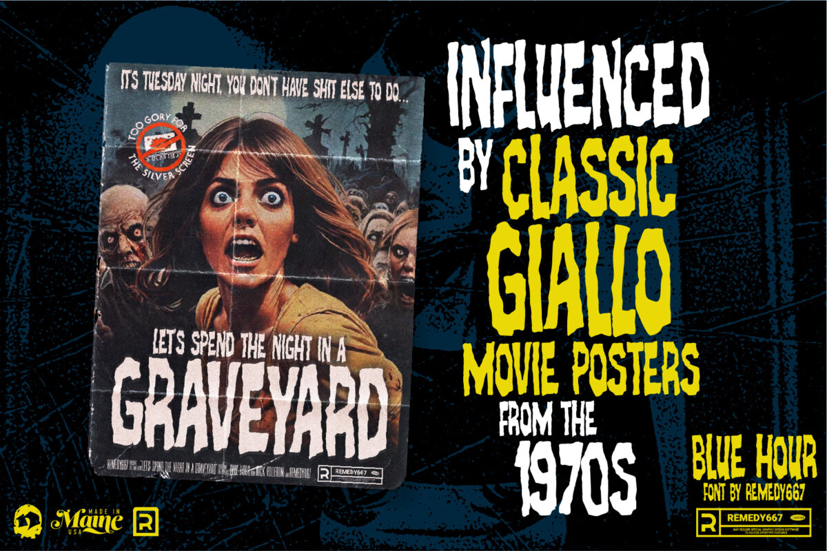 Blue Hour - Giallo Inspired Horror Font by Remedy667