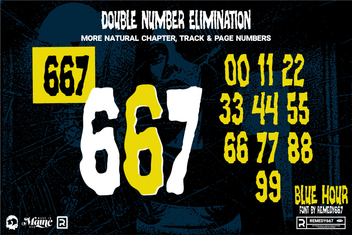Blue Hour font by Remedy667 - Double Number Elimination