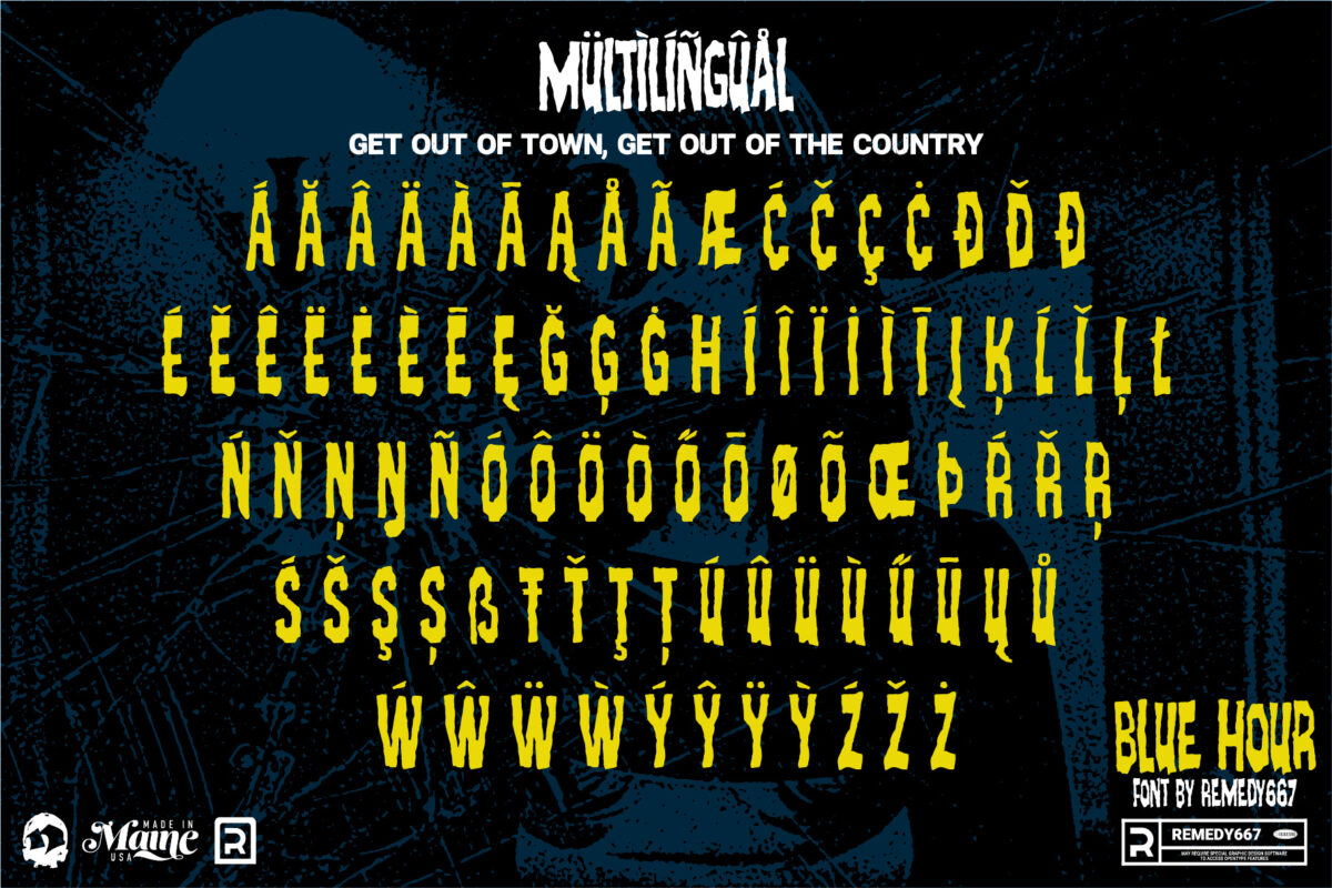 Blue Hour font by Remedy667 - Multilingual Support