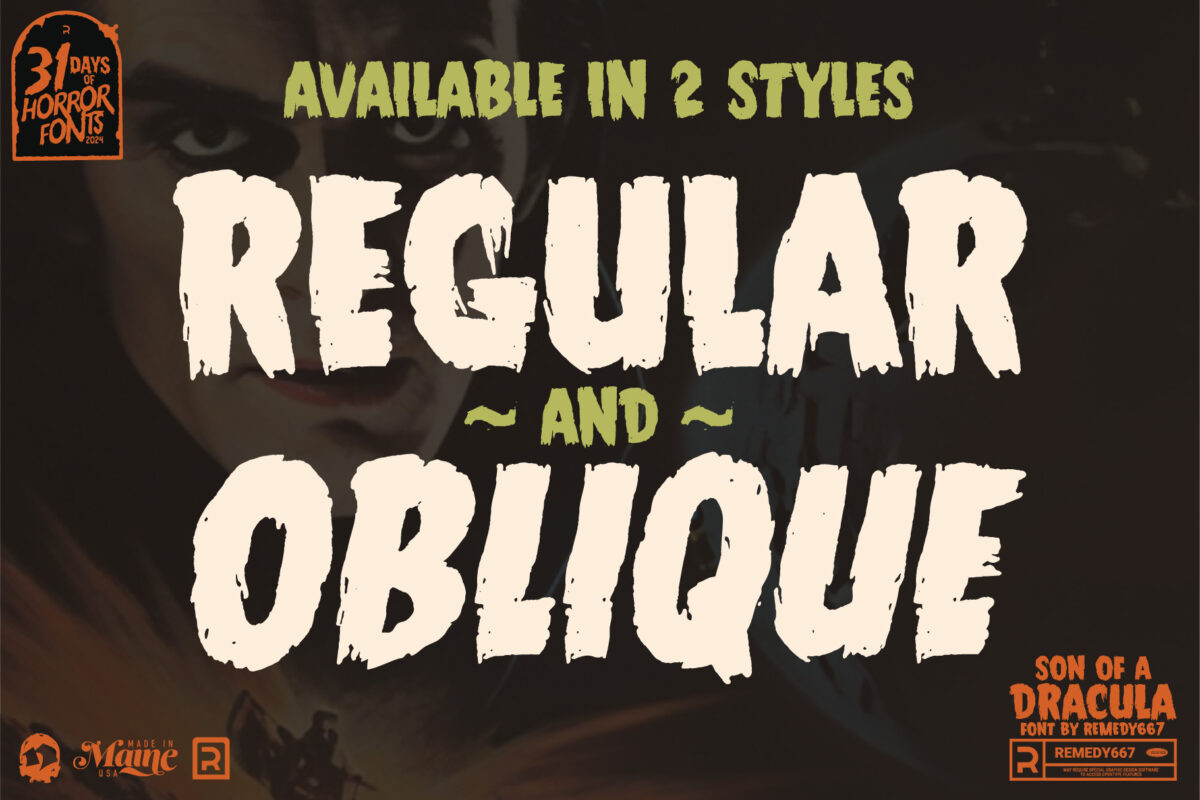 Son of a Dracula font by Remedy667 - Available in 2 Styles