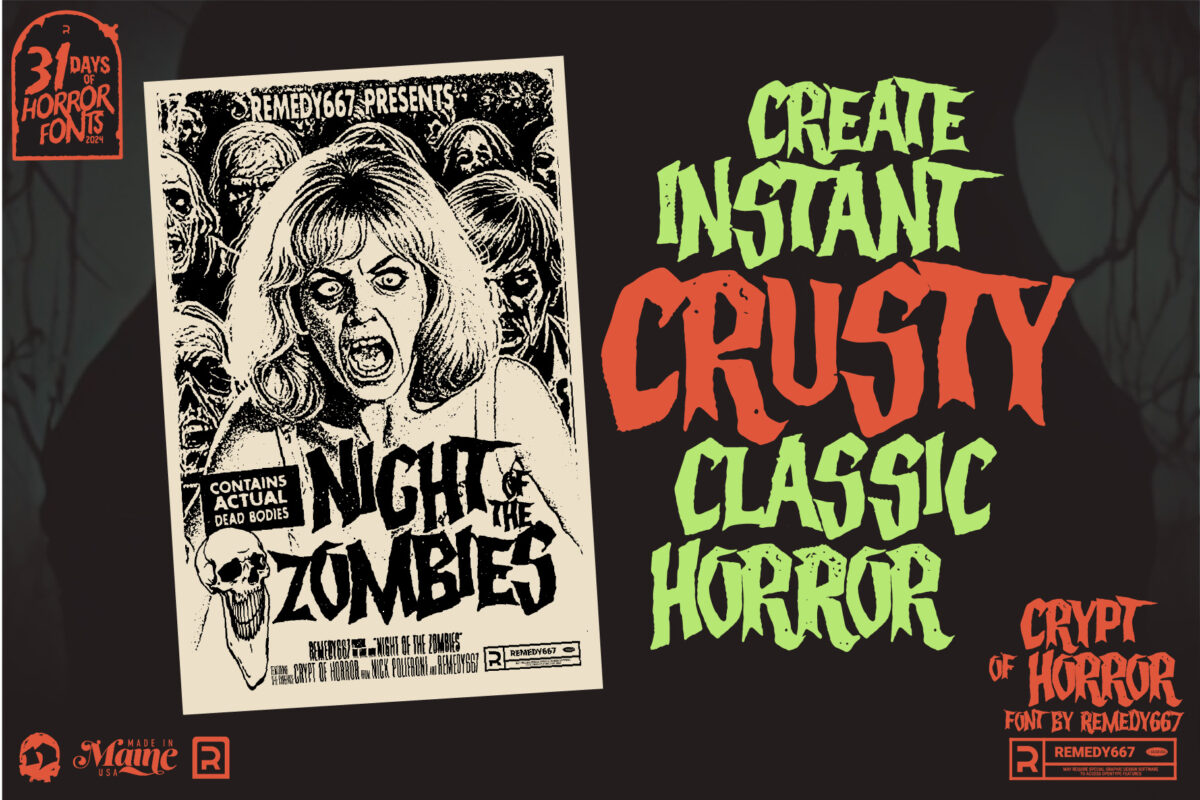 Crypt of Horror font by Remedy667 - Create Instant Crusty Classic Horror