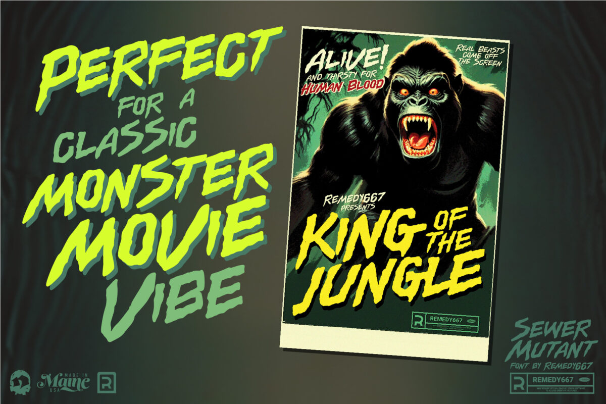 Sewer Mutant font by Remedy667 - Perfect for a classic Monster Movie Vibe