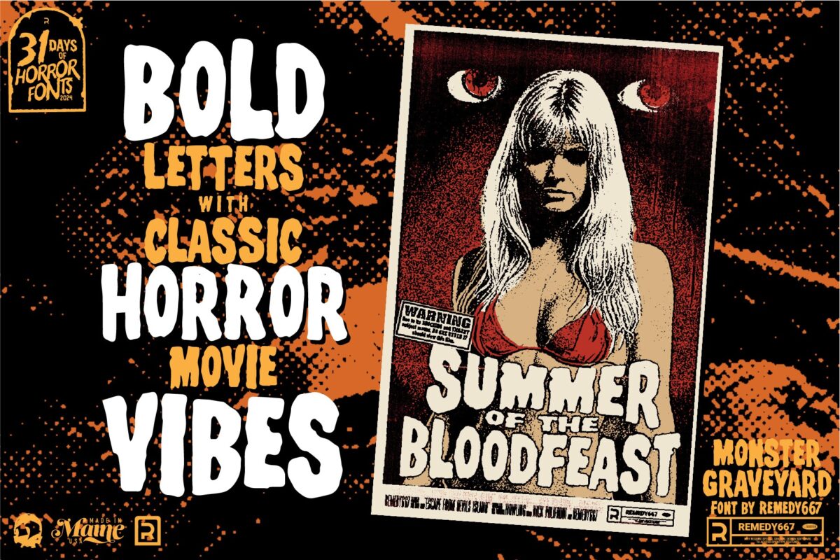 Monster Graveyard font by Remedy667 - Bold Letters with classic Horror movie vibes