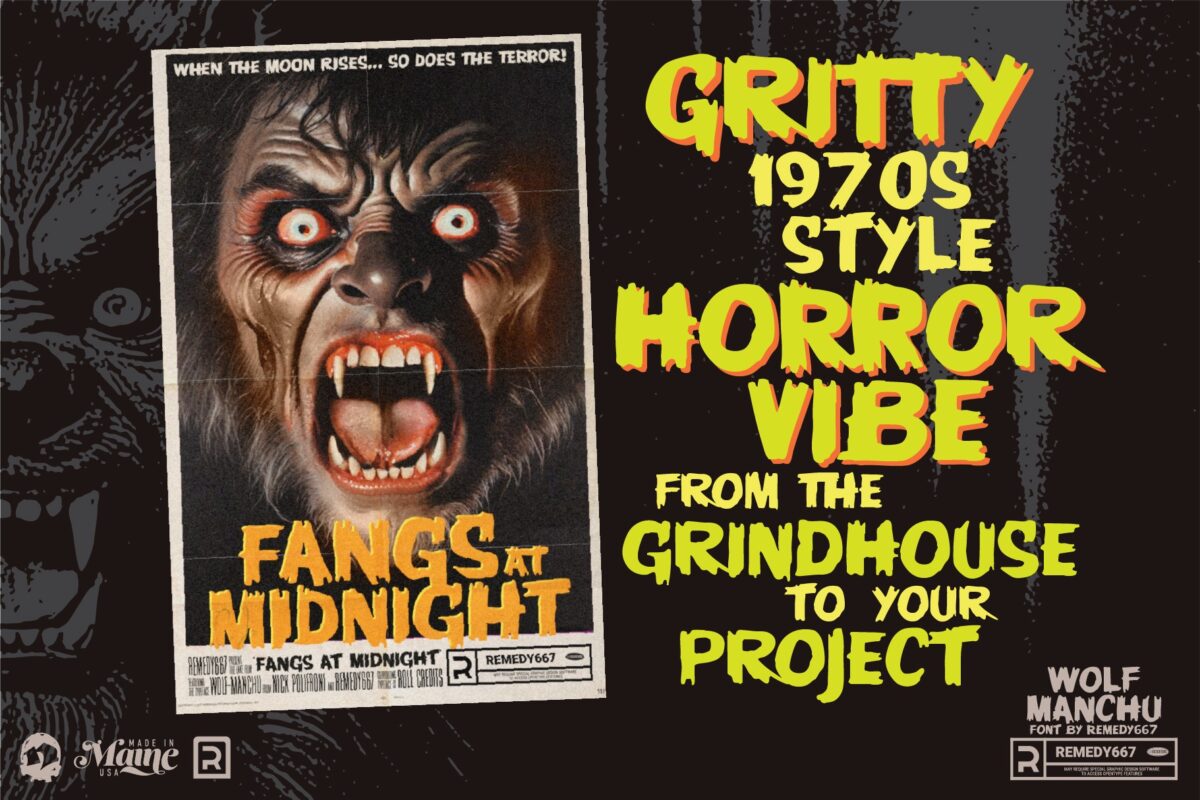 Wolf-Manchu a scratchy pulp Horror font from Remedy667