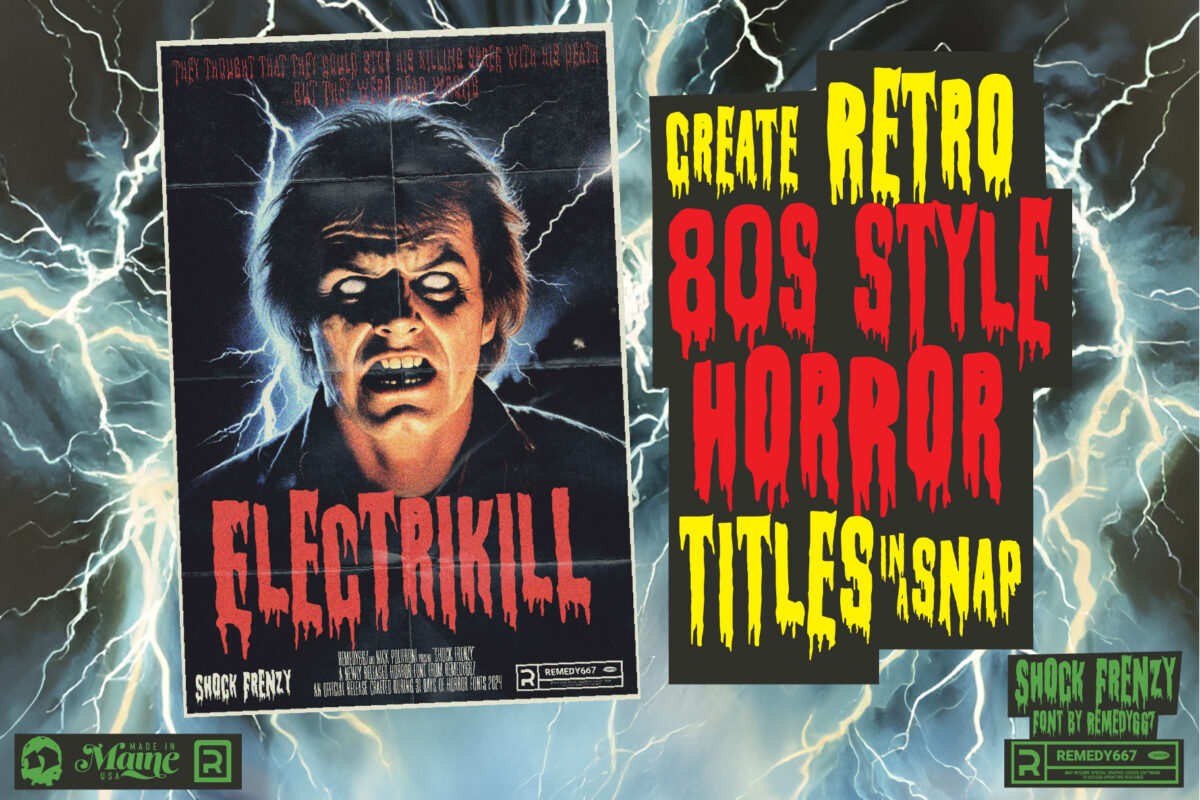 Shock Frenzy - Experimental Horror Font from Remedy667