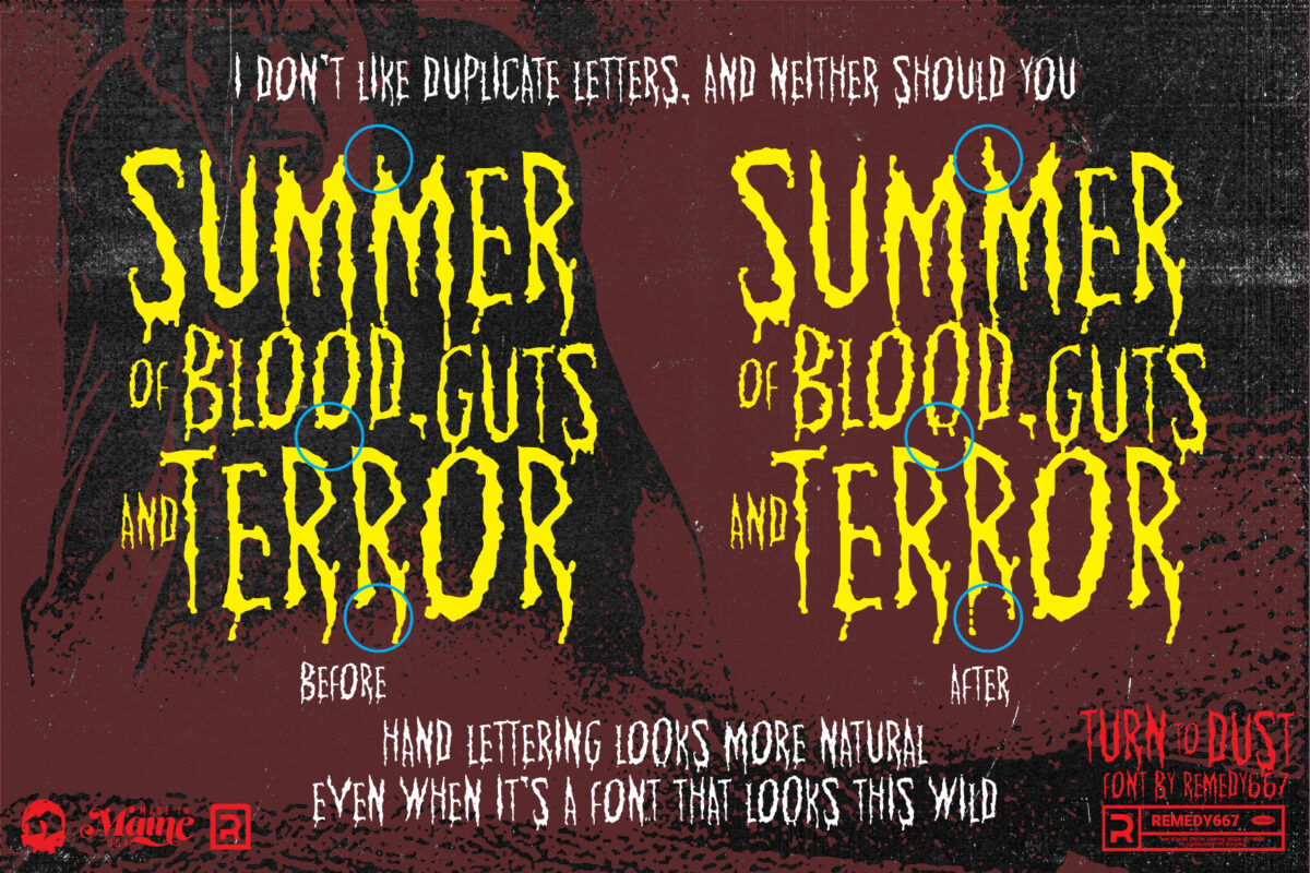 Turn to Dust - FREE Horror Font from Remedy667
