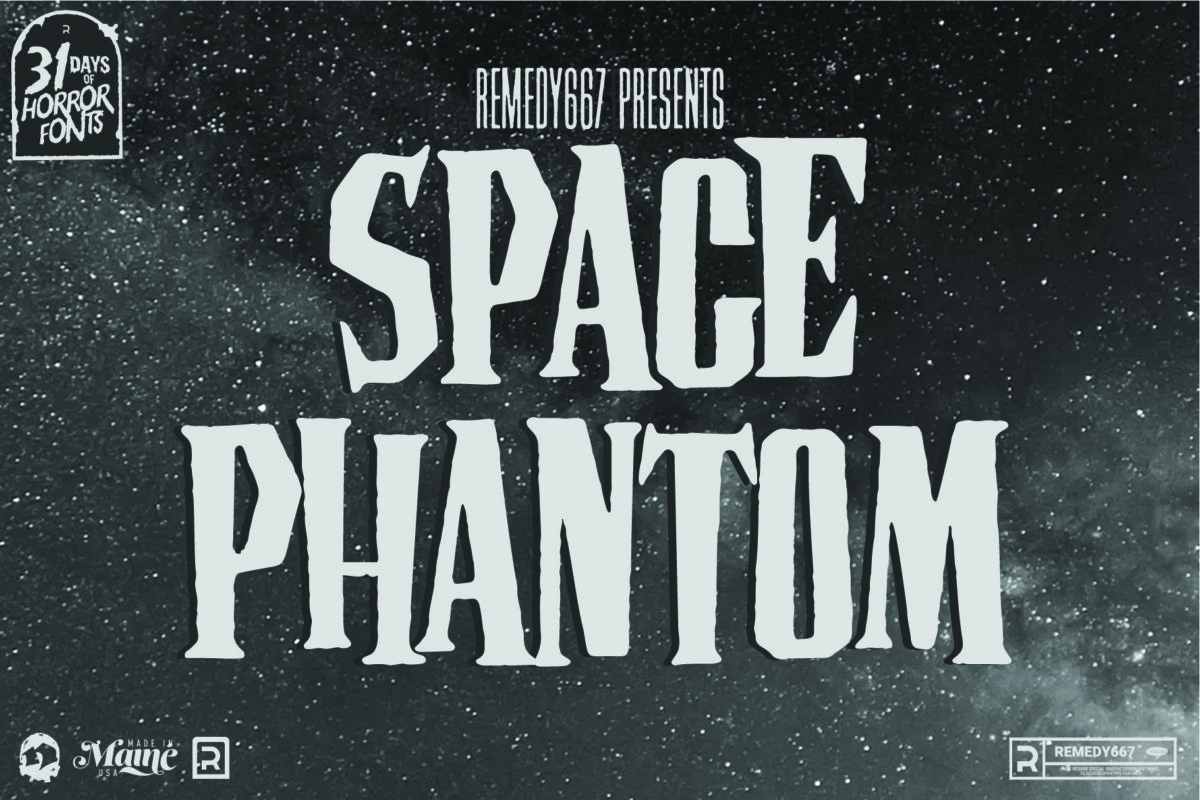 Remedy667 presents Space Phantom - 150s Scifi Horror Font