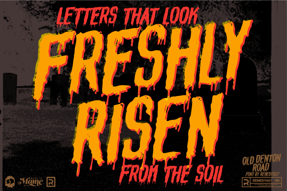 Old Denton Road font by Remedy667 - Letters that look Freshly Risen from the Soil