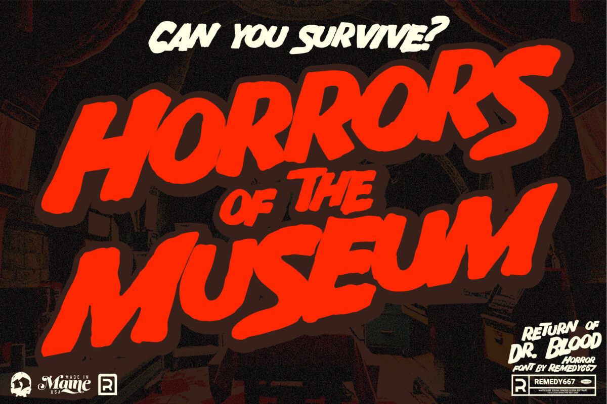 Return of Dr. Blood font by Remedy667 - Can you survive? Horrors of the Museum