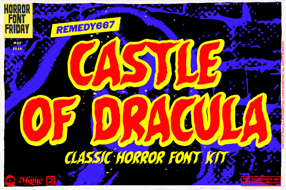 Remedy667 presents Castle of Dracula - Classic Horror Font Kit