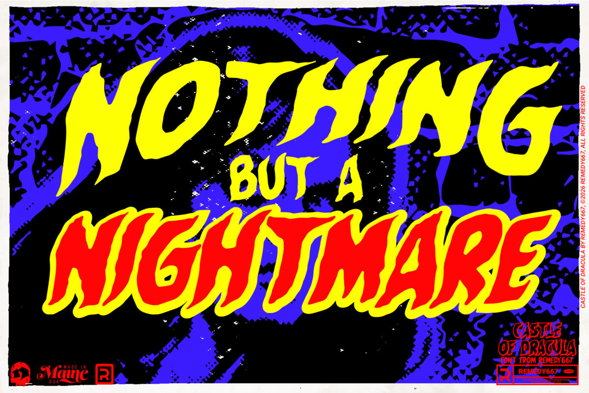 Castle of Dracula font by Remedy667 - Nothing but a Nightmare
