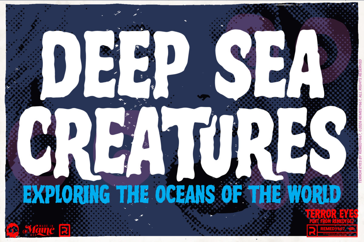 Terror Eyes font by Remedy667 - Deep Sea Creatures - Exploring the Oceans of the World