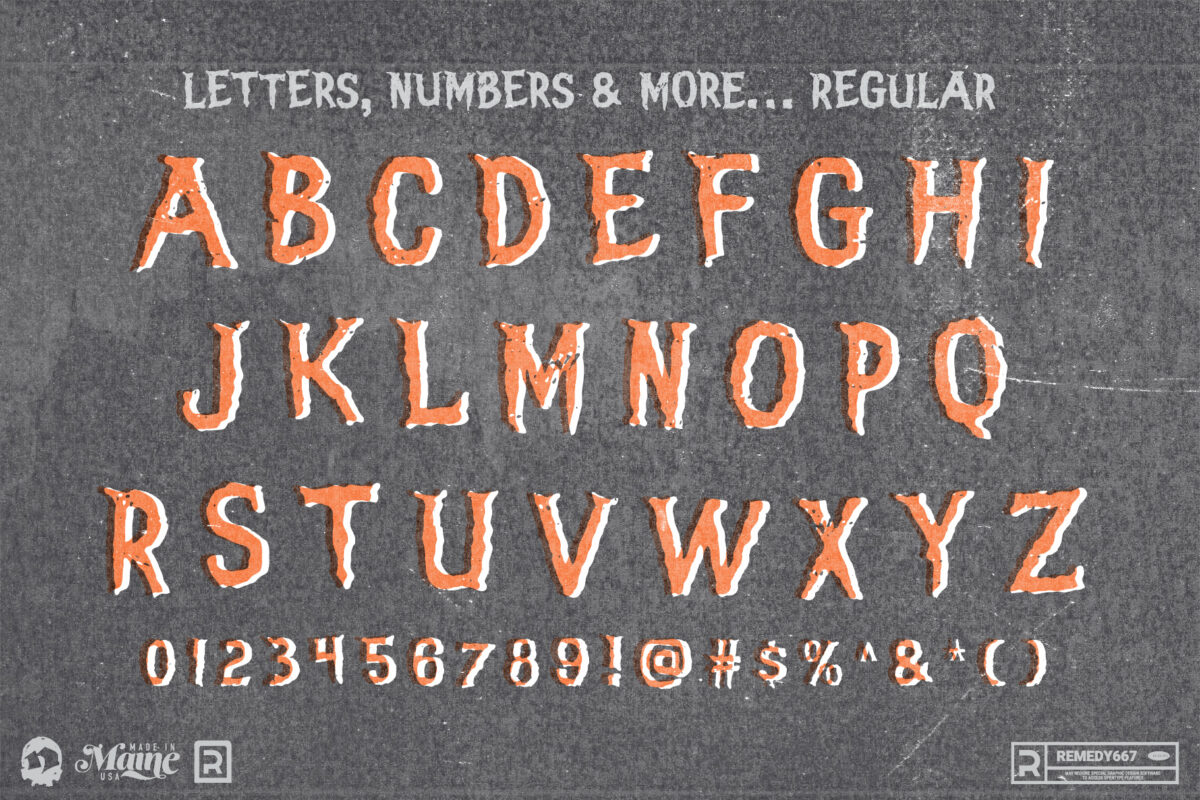 House of Evil font by Remedy667 - Letters, Numbers & More…