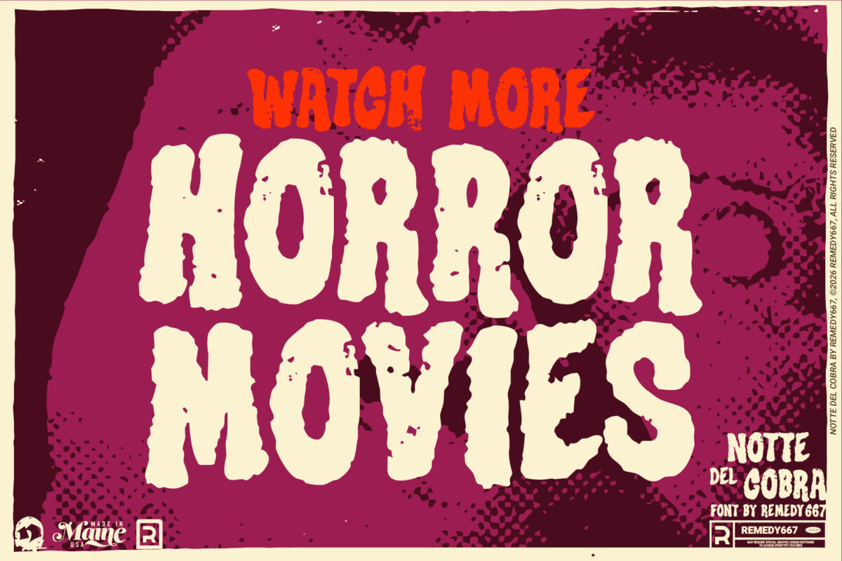 Notte del Cobra font by Remedy667 - Watch More Horror Movies