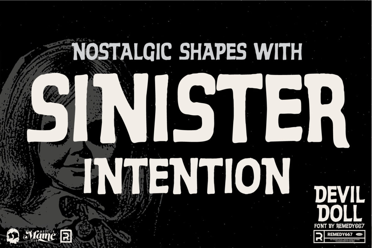 Devil Doll font by Remedy667 - Nostalgic Shapes with Sinister Intention