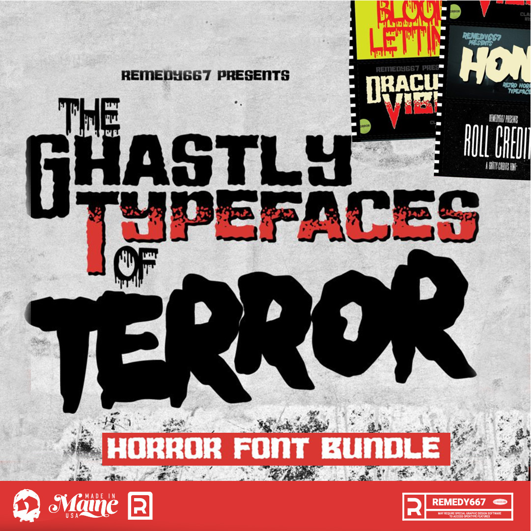 Ghastly Typefaces of Terror Bundle